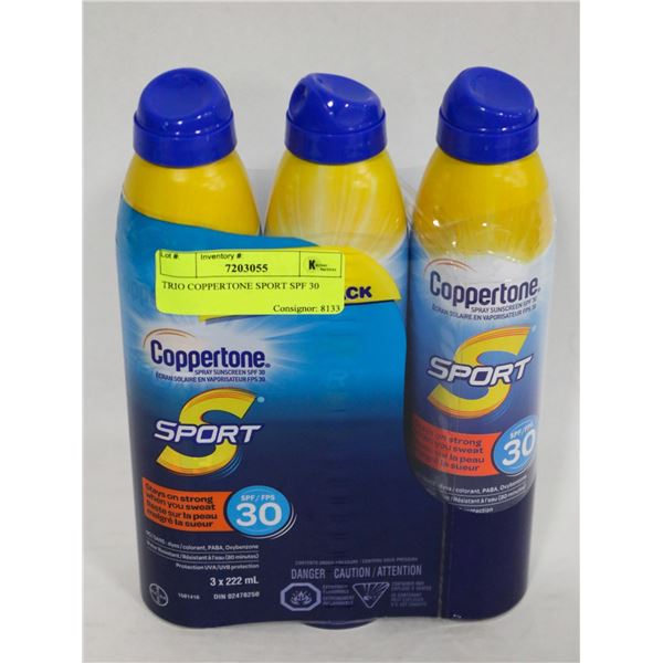 TRIO COPPERTONE SPORT SPF 30