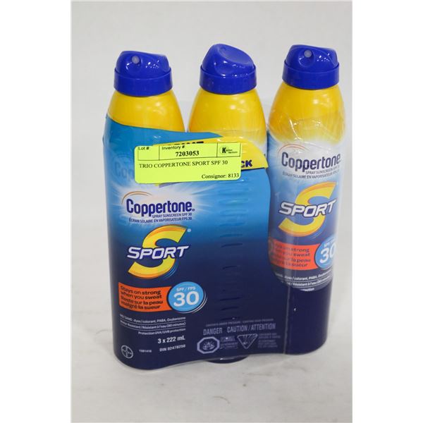 TRIO COPPERTONE SPORT SPF 30