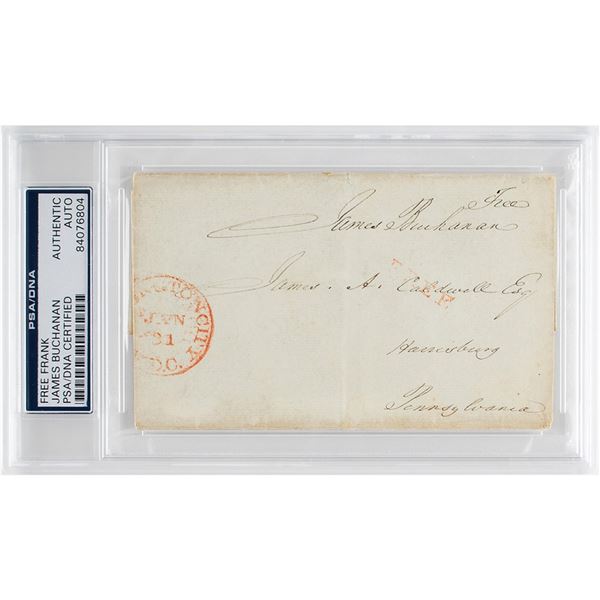 James Buchanan Hand-addressed Free Frank
