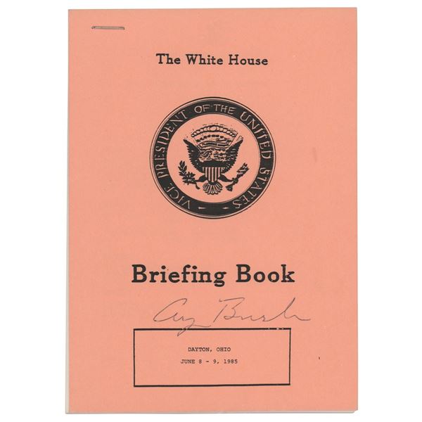 George Bush Signed Briefing Book