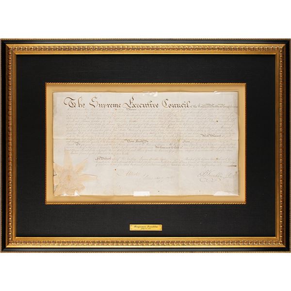 Benjamin Franklin Document Signed
