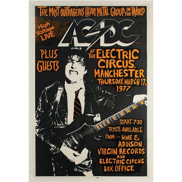 AC/DC 1977 Concert Poster