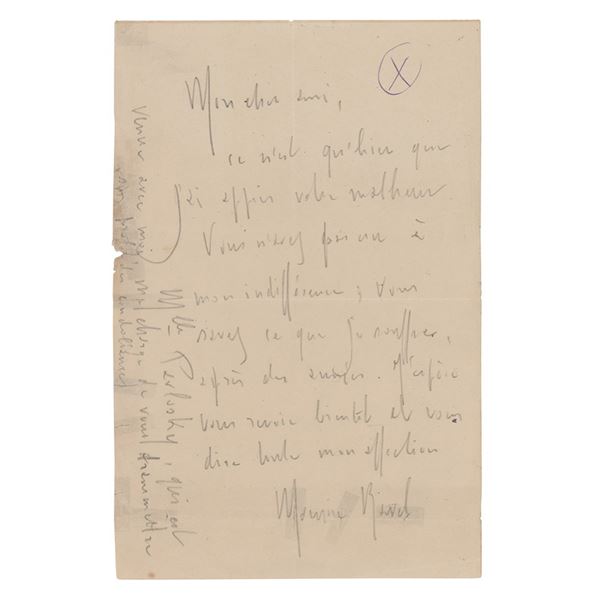 Maurice Ravel Autograph Letter Signed