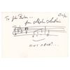 Image 1 : Stephen Sondheim Autograph Musical Quotation Signed