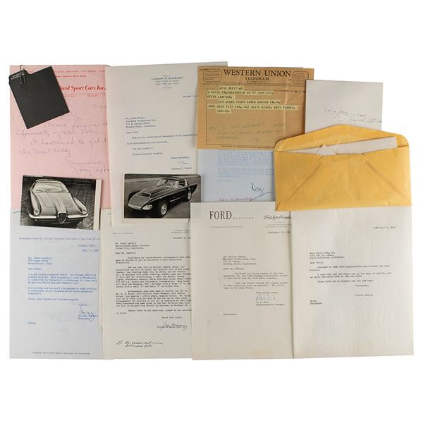 Peter Lawford Vehicle Documents and Car Key Archive