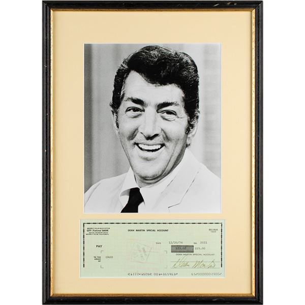 Dean Martin Signed Check