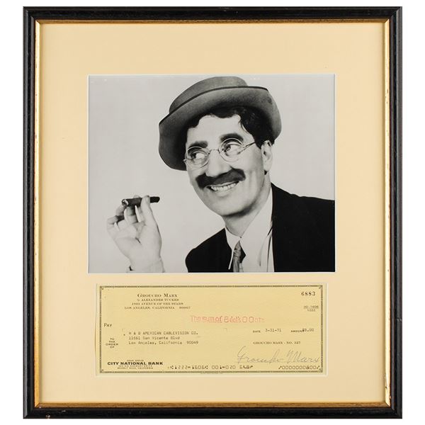 Groucho Marx Signed Check
