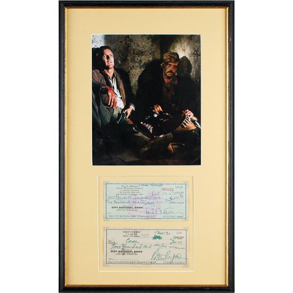 Paul Newman and Robert Redford Signed Checks