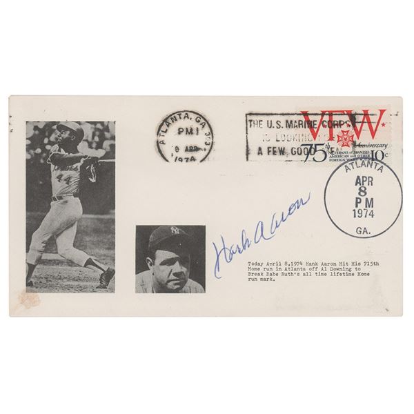 Hank Aaron Signed Commemorative Cover