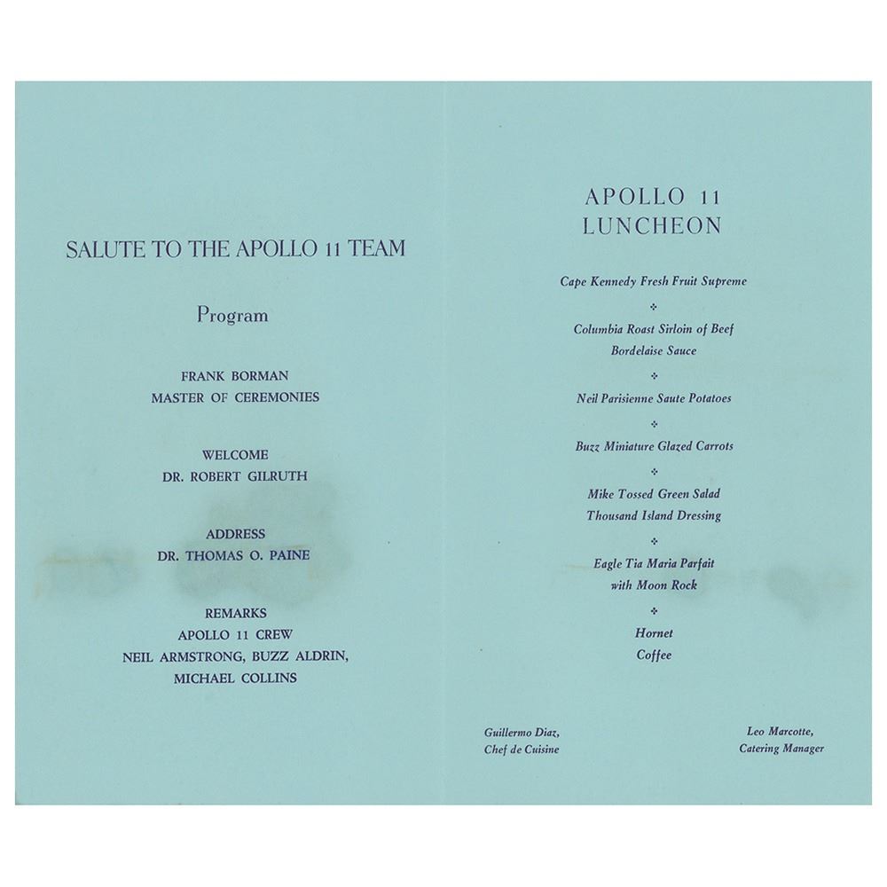 Apollo 11 Program Paper Apollo 11 Signed Program