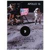 Image 1 : Apollo 16 Flown Netting Presentation Signed by Charlie Duke