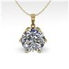 Image 2 : 1 ctw VS/SI Diamond Solitaire Necklace 18k Yellow Gold - REF-274W8H