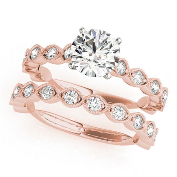 1.77 ctw Certified VS/SI Diamond 2pc Wedding Set 14k Rose Gold - REF-184X3A