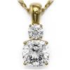 Image 1 : 0.9 ctw Cushion Cut Diamond Designer Necklace 18K Yellow Gold - REF-139Y2X