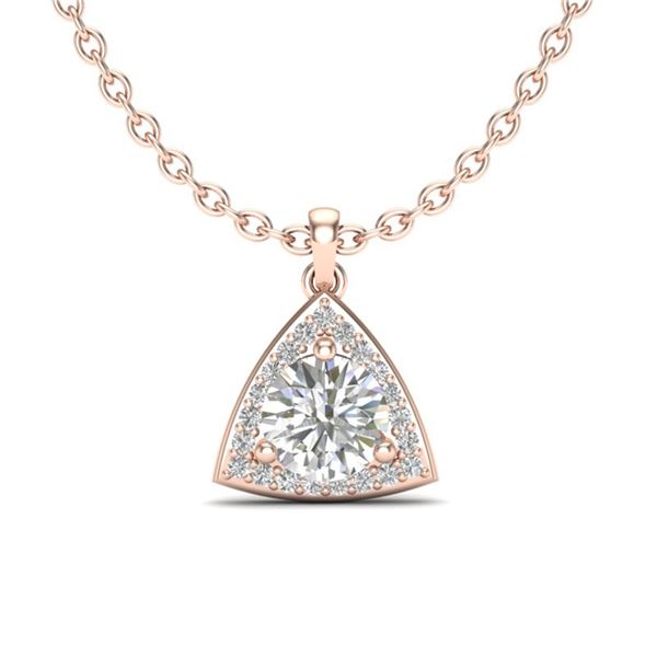 1.50 ctw VS/SI Diamond Certified Necklace 14K Rose Gold - REF-381H4R