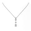 Image 2 : 0.9 ctw Princess Cut Diamond Designer Necklace 18K Rose Gold - REF-121K2Y