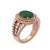 Image 1 : 5.39 ctw Emerald & Diamond Ring 18K Rose Gold - REF-263A6N
