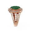 Image 2 : 5.39 ctw Emerald & Diamond Ring 18K Rose Gold - REF-263A6N