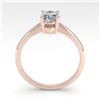 Image 3 : 1.01 ctw Oval Cut VS/SI Diamond Engagment Designer Ring 18k Rose Gold - REF-233F2M