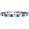 Image 3 : 20 ctw SI/I Intense Blue Diamond Bracelet 18K White Gold - REF-2235A2N