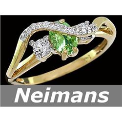 Vintage Certified 1.00 ct Amethyst & Diamond Ring 14kt