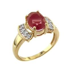 USGL Certified 1.25 ct Ruby & Diamond Cross Pendant 14k