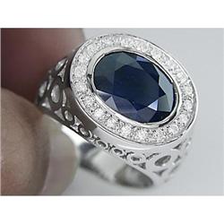 Men's Gents 1.75 ct Certified Black Diamond Ring 14kt