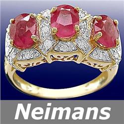 Finest 3.75 ct Certified Aquamarine & Diamond Ring 14kt