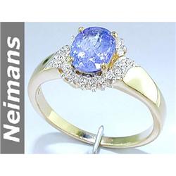 Certified 1.25 ct Aquamarine & VS Diamond Ring 14k Gold