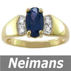 Certified 8.5MM Tahitian Pearl & Diamond Ring 14kt Gold