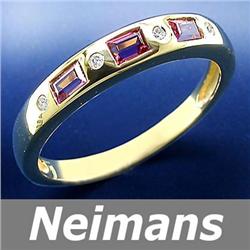 Certified 5.75 ct Blue Topaz & Sapphire Ring 14kt Gold