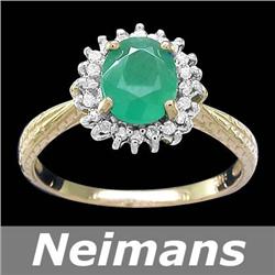 Men's 5.25 ct Ruby & White Sapphire Gents Ring 14K Gold