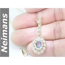 USGL Certified .75 ct Black & White Diamond Pendant 14K