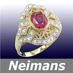 Gem Certified 3.50 ct Amethyst & VS Diamond Pendant 14K