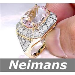 Antique Gem 1.75 ct Aquamarine & Diamond Ring 14kt Gold