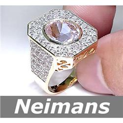 USGL Certified 3.25 ct Sapphire & VS Diamond Ring 14kt