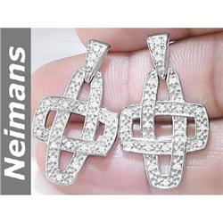 Antique .75 ct Blue Topaz & Diamond Ring 14kt Gold CERT