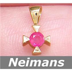 .50 ct Ruby Pendant 14kt Gold USGL Certified
