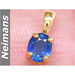 Certified .75 ct Sapphire Solitaire Pendant 14kt Gold
