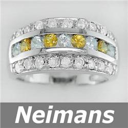 USGL Certified 1.50 ct Sapphire & Diamond Ring 14k Gold