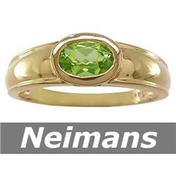 USGL Certified Top Gem 1.00 ct Peridot Ring 14kt Gold
