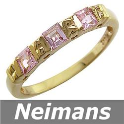 Vintage 1.00 ct Pink Sapphire Ring 14k Gold - USGL CERT