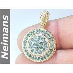 Antique 1.25 ct Peridot & Diamond Ring 14kt Gold CERT