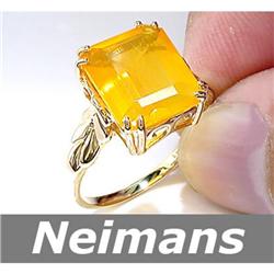 3.25 ct Fire Opal Ring 14kt Gold USGL CERTIFIED