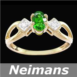 Gem Certified 1.00 ct Sapphire & Diamond Ring 14kt Gold