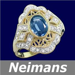 Antique 2.50 ct Multi Sapphire & Ruby Pendant 14kt Gold