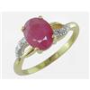 Image 1 : Fine Color 2.25 ct Ruby & VS Diamond Ring 14k Gold Cert