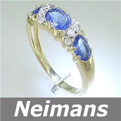 Vintage Certified 2.00 ct Tanzanite & Diamond Ring 14kt