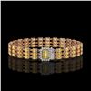 Image 1 : 20.93 ctw Citrine & Diamond Bracelet 14K Rose Gold - REF-318F2M