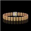 Image 3 : 20.93 ctw Citrine & Diamond Bracelet 14K Rose Gold - REF-318F2M